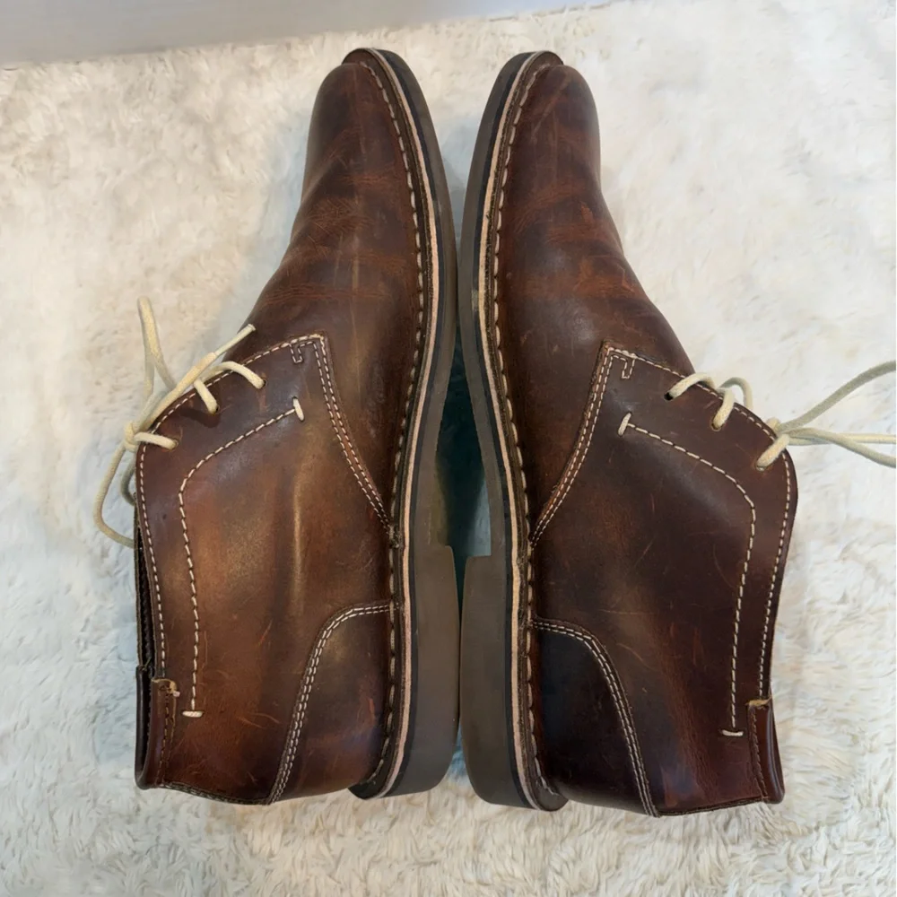 Kenneth Cole Reaction size 10.5 brown men’s leather Desert Sun Chukka boots
